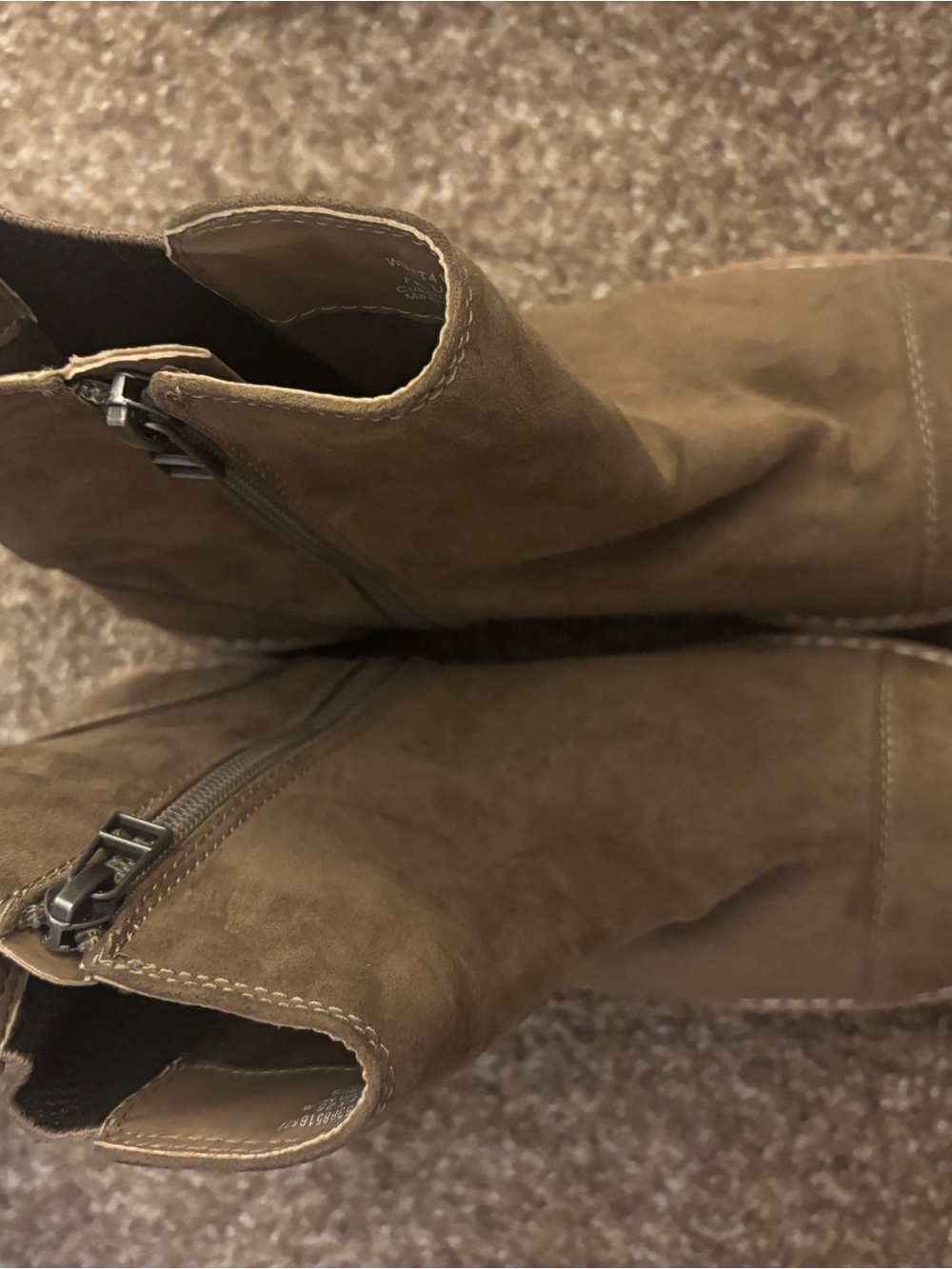 Women's Brown Suede Mid-Calf Boots